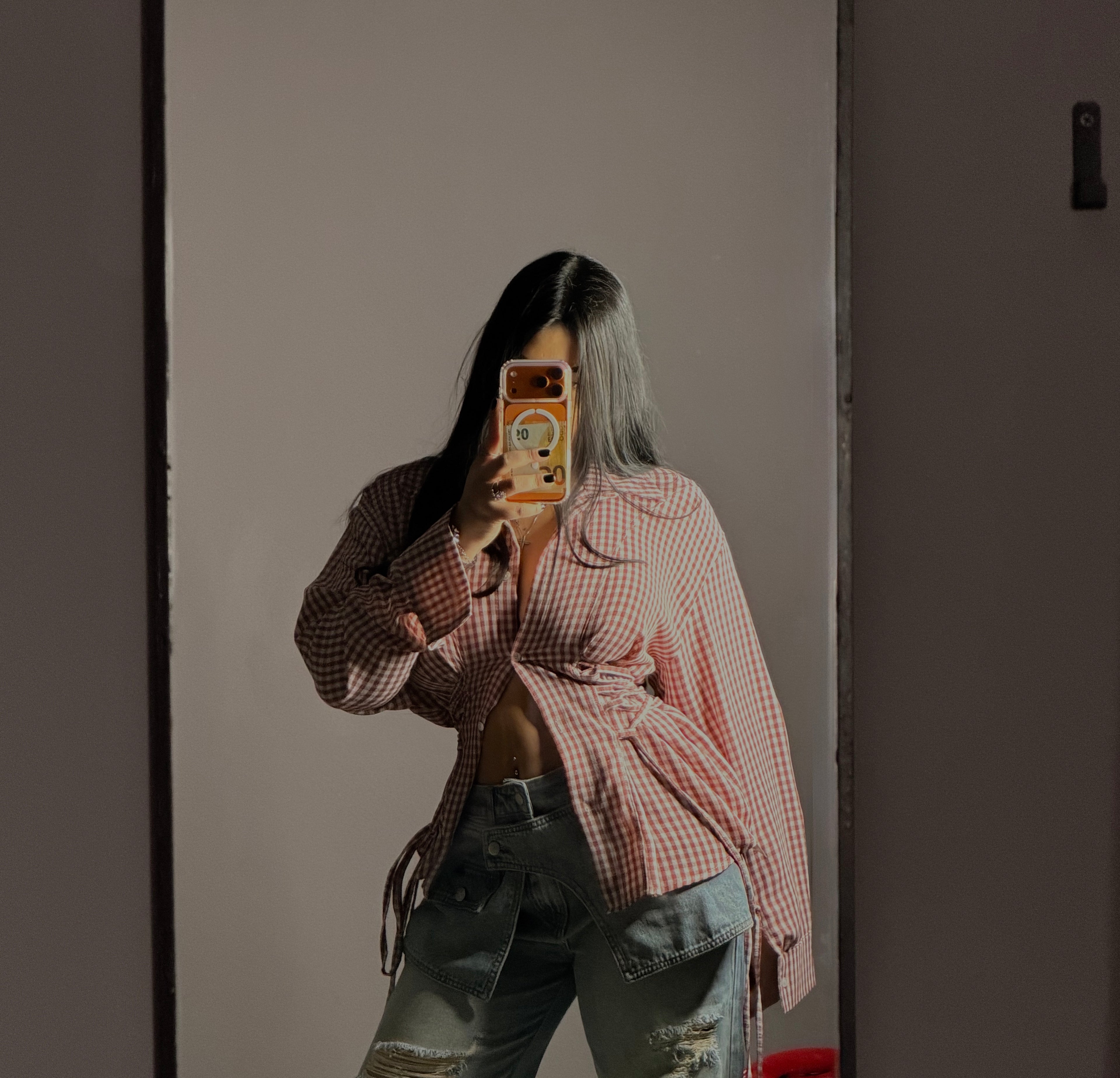 Camicia quadri rossa