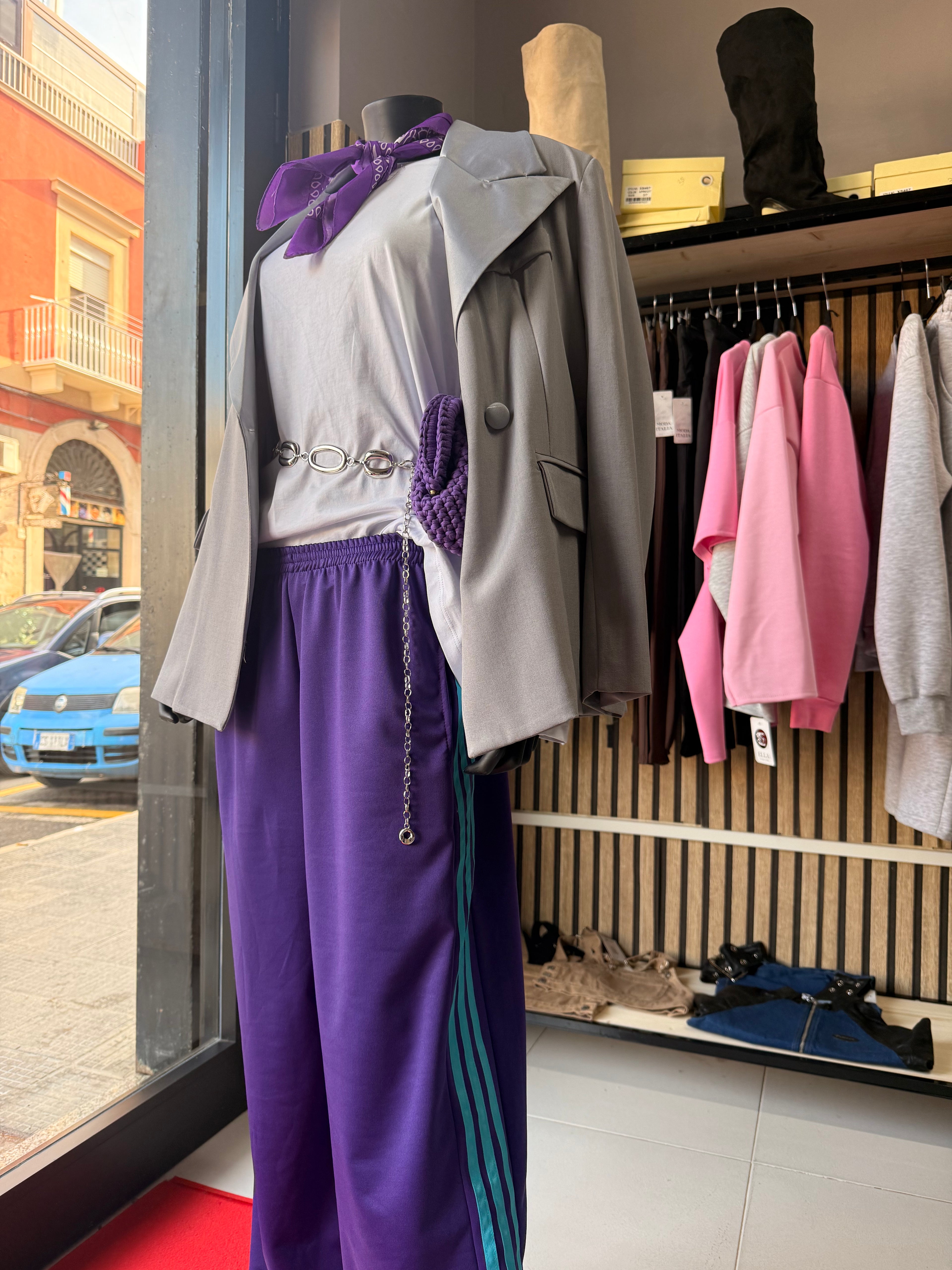 Blazer grigio oversize